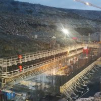 Aitik mine, Slipform start